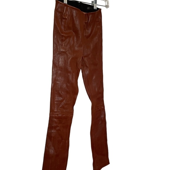 Rag & bone Brown 100% Lamb Leather Pants - Picture 2 of 13
